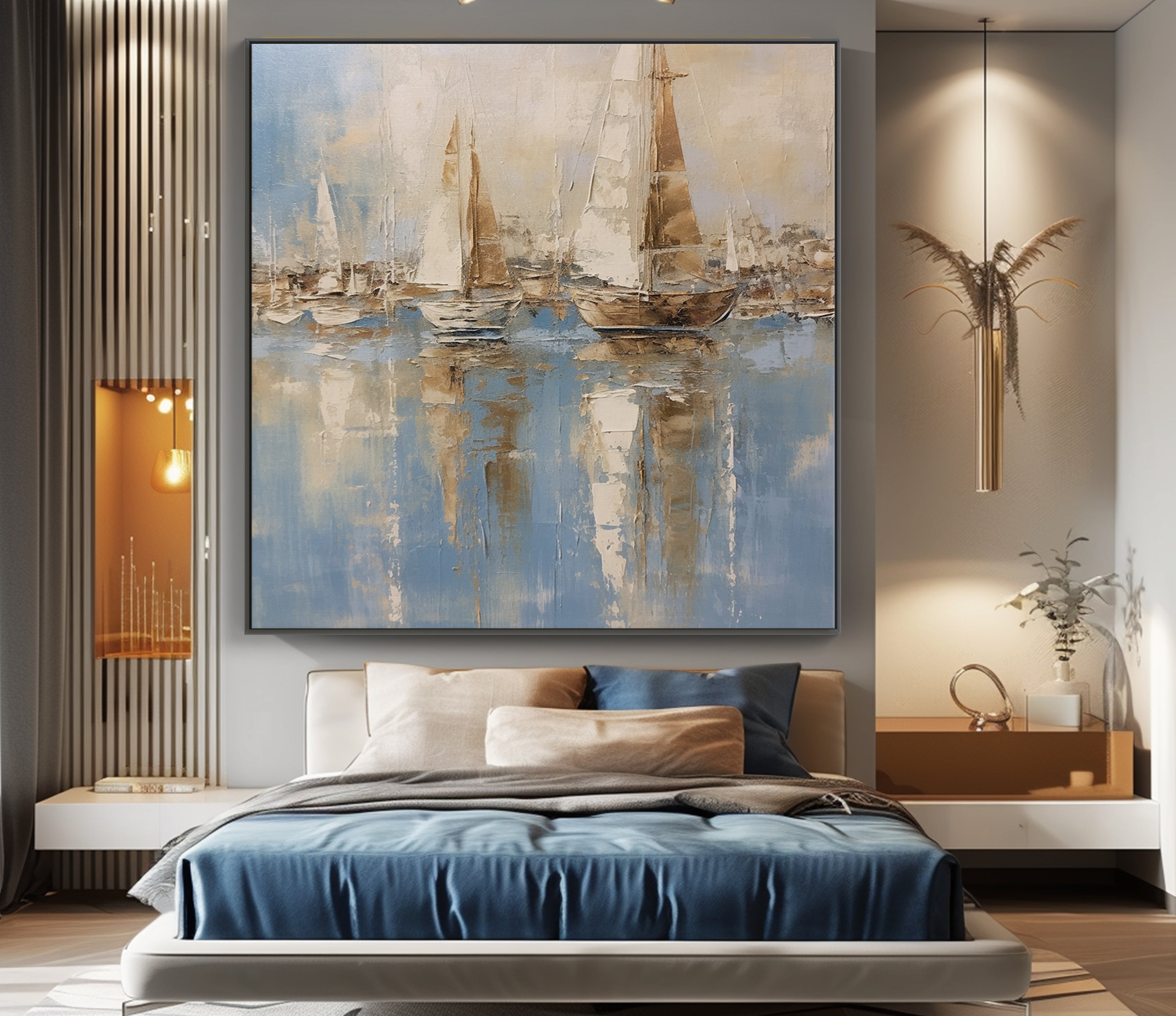 Abstract Boat Digital Print Wall Art