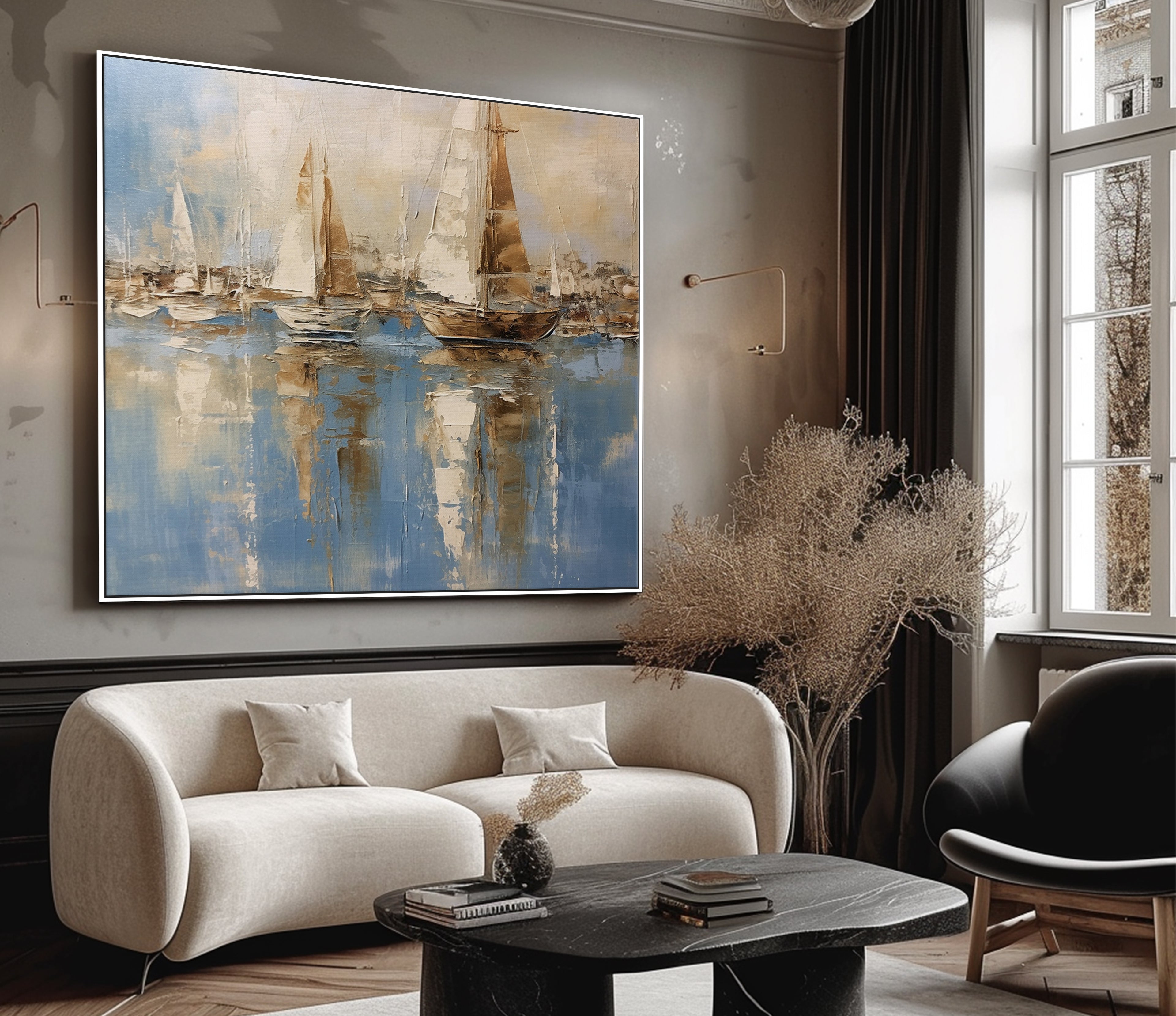 Abstract Boat Digital Print Wall Art
