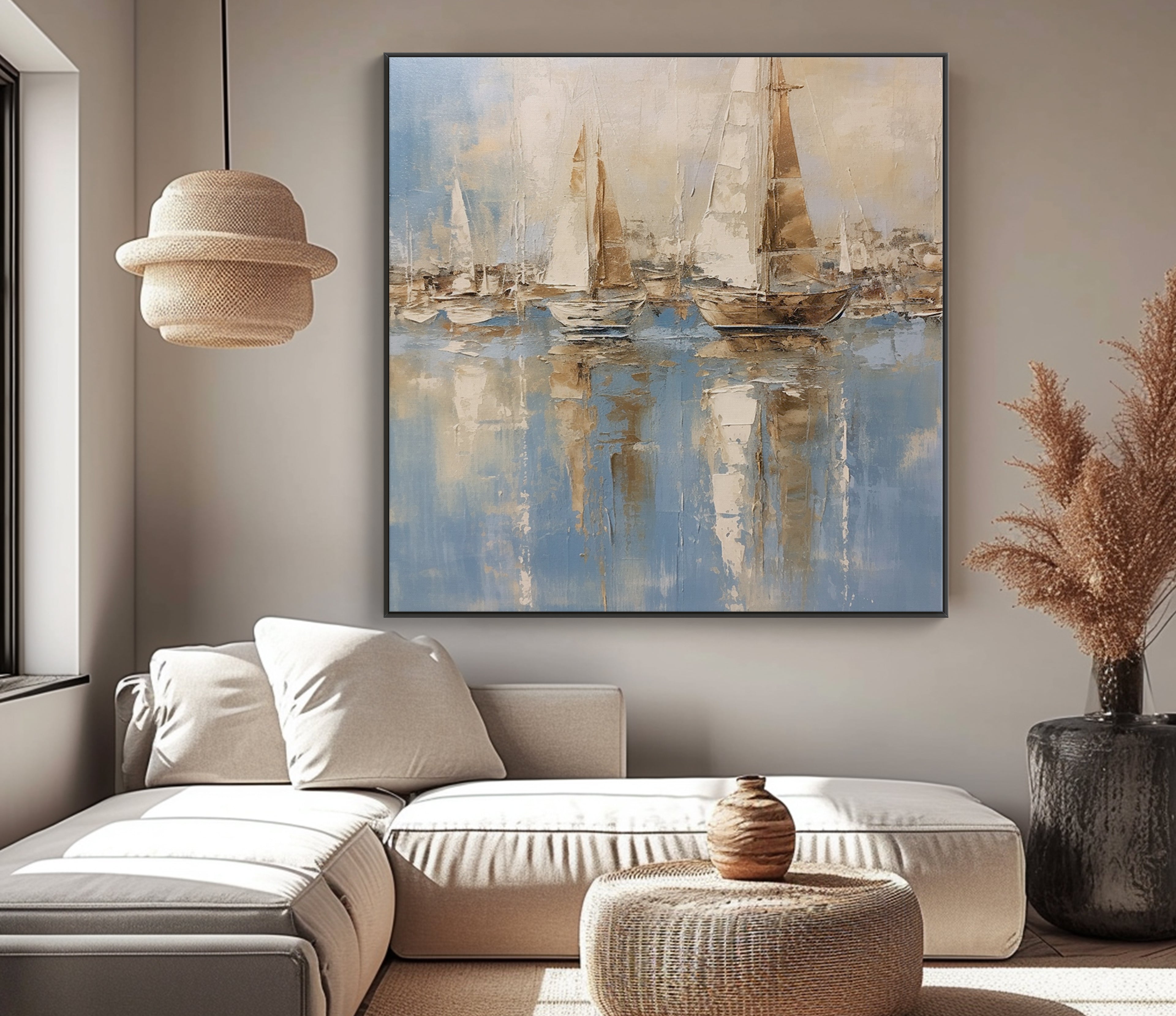 Abstract Boat Digital Print Wall Art