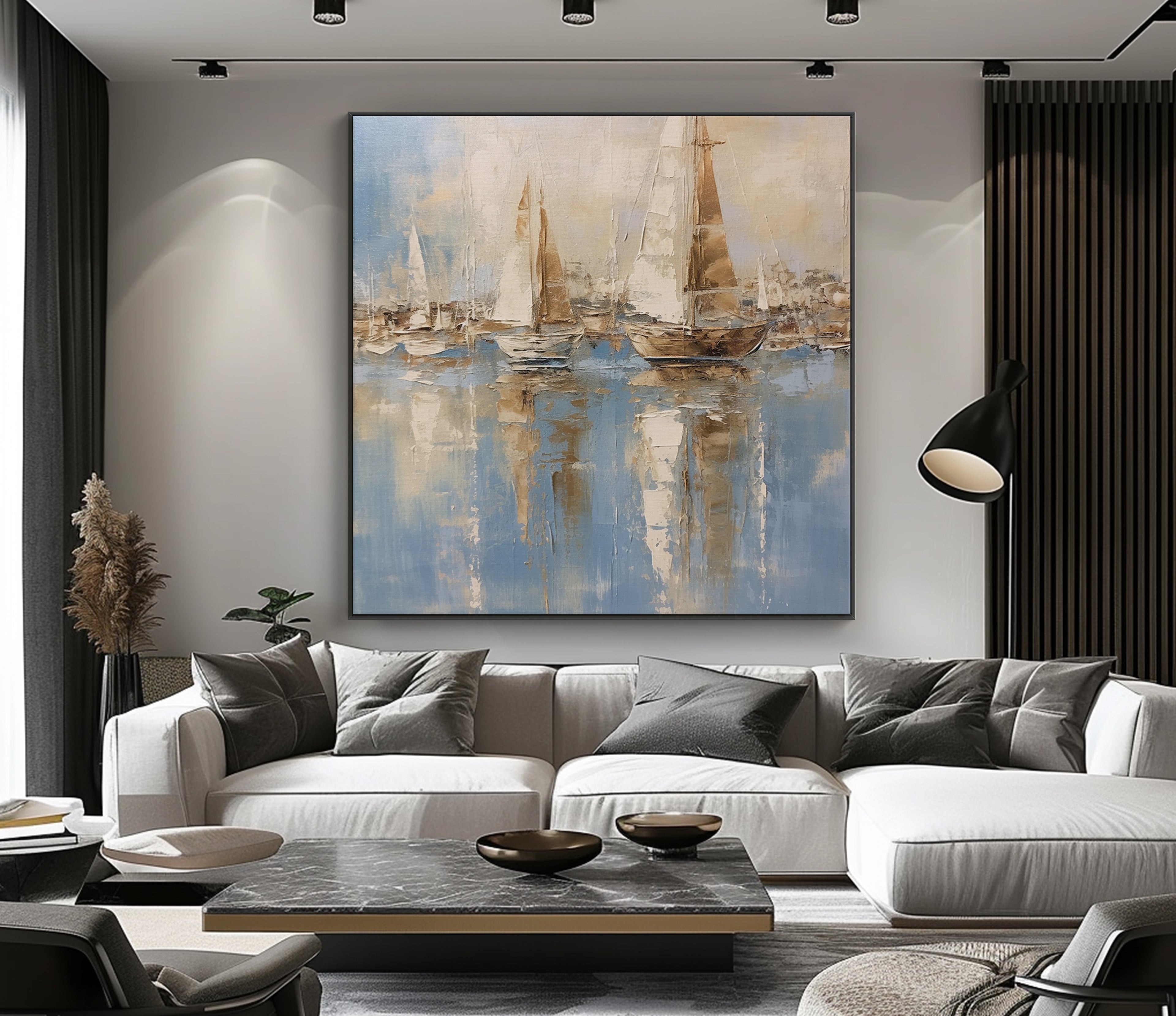 Abstract Boat Digital Print Wall Art