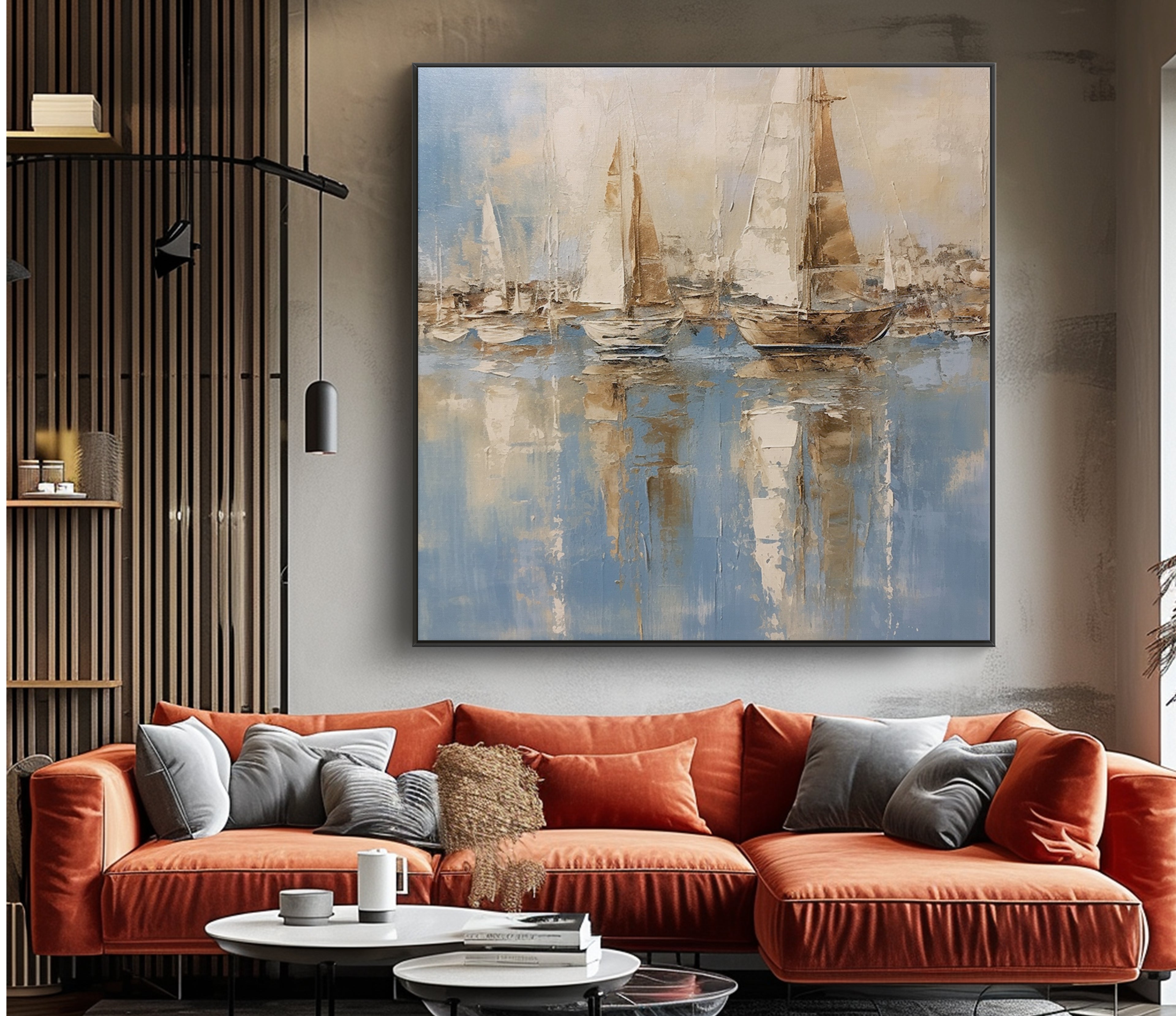 Abstract Boat Digital Print Wall Art