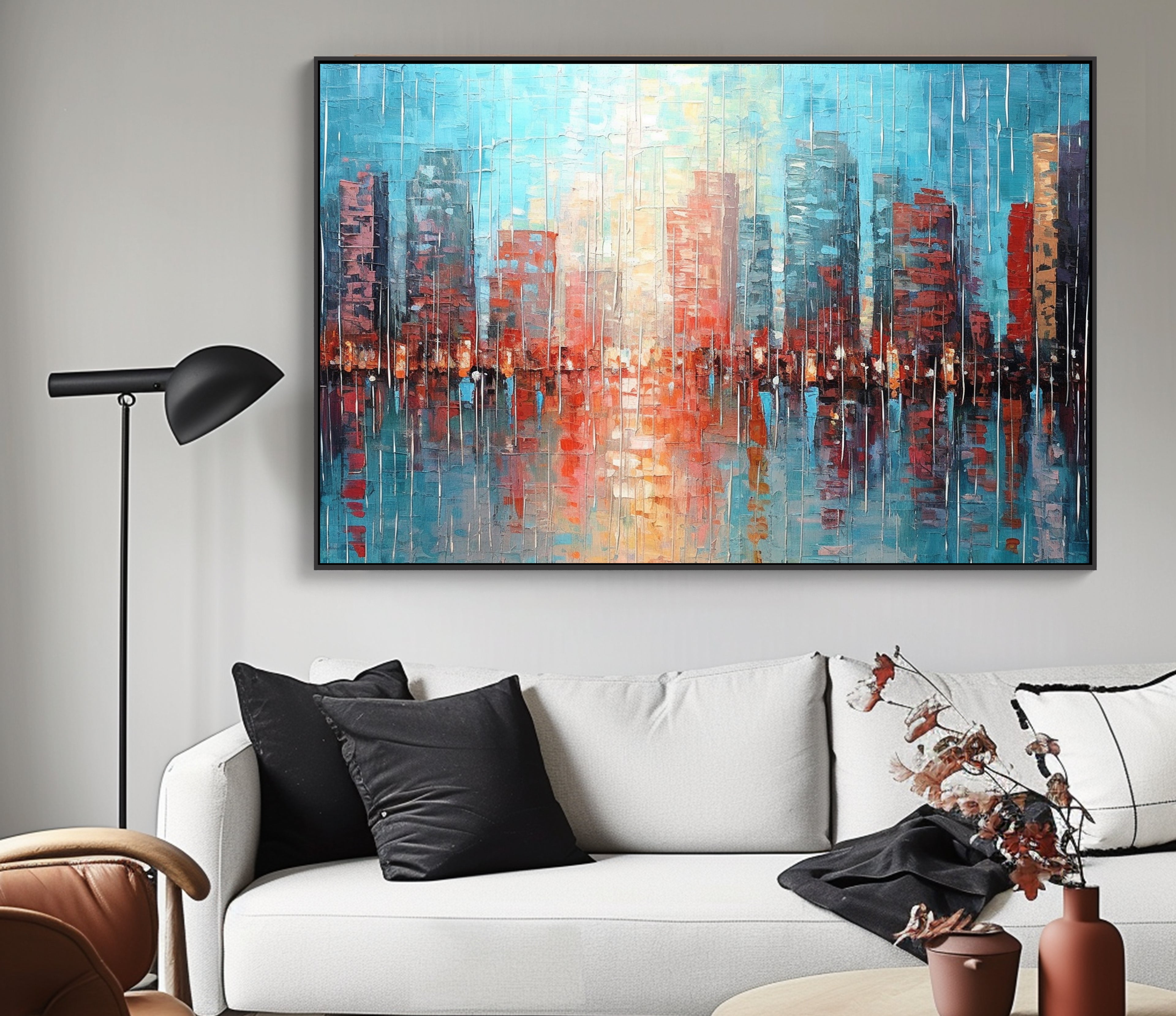 Abstract Cityscape Digital Print Wall Art