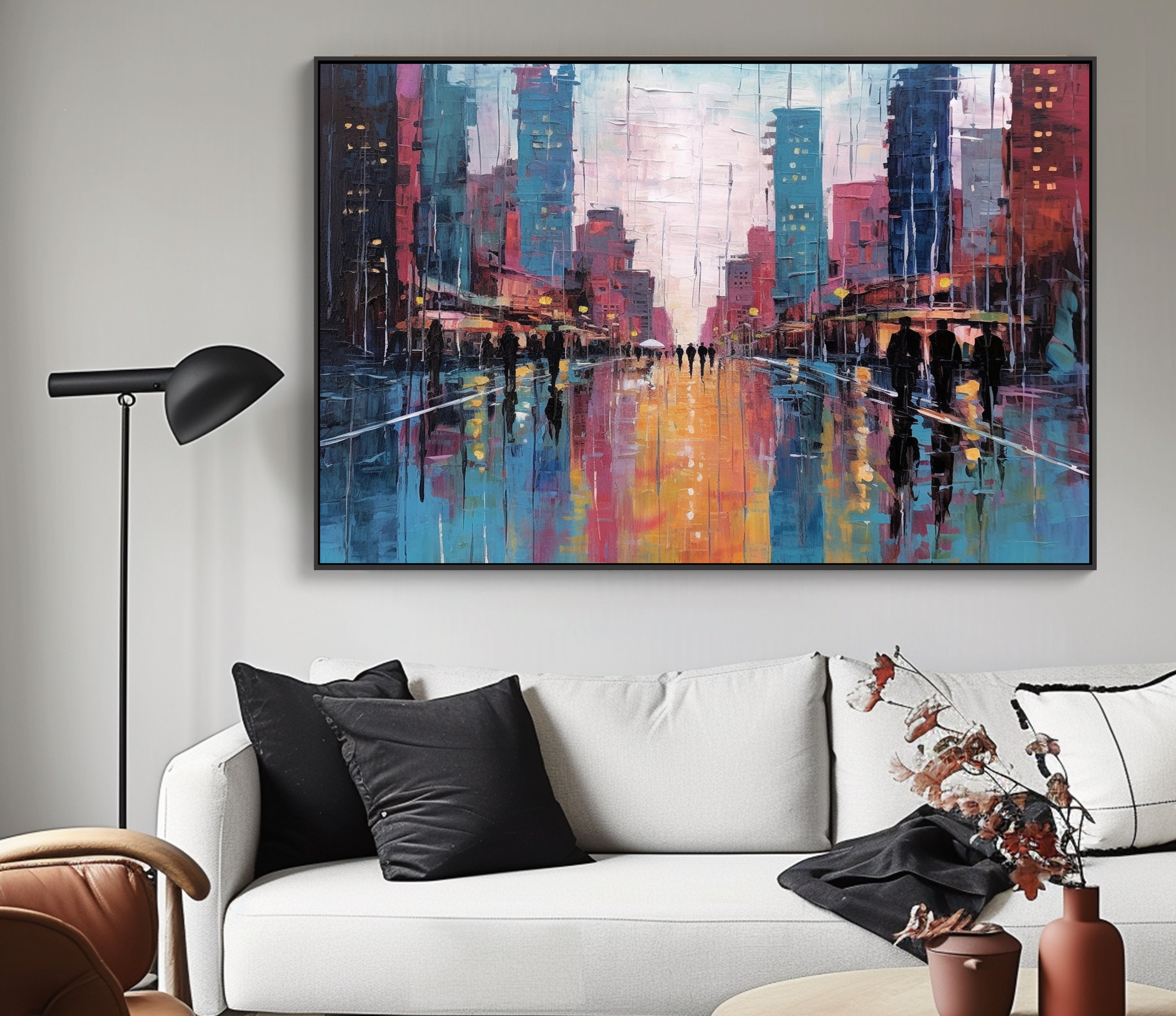 Abstract Cityscape Digital Print Wall Art