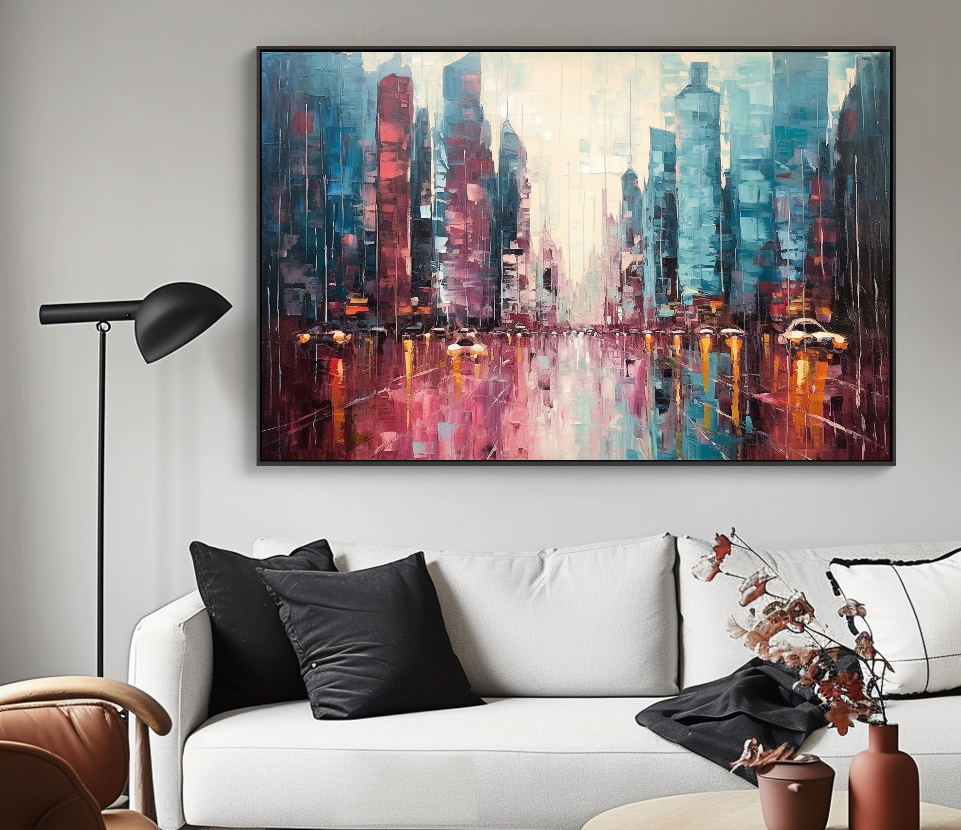Abstract Cityscape Digital Print Wall Art