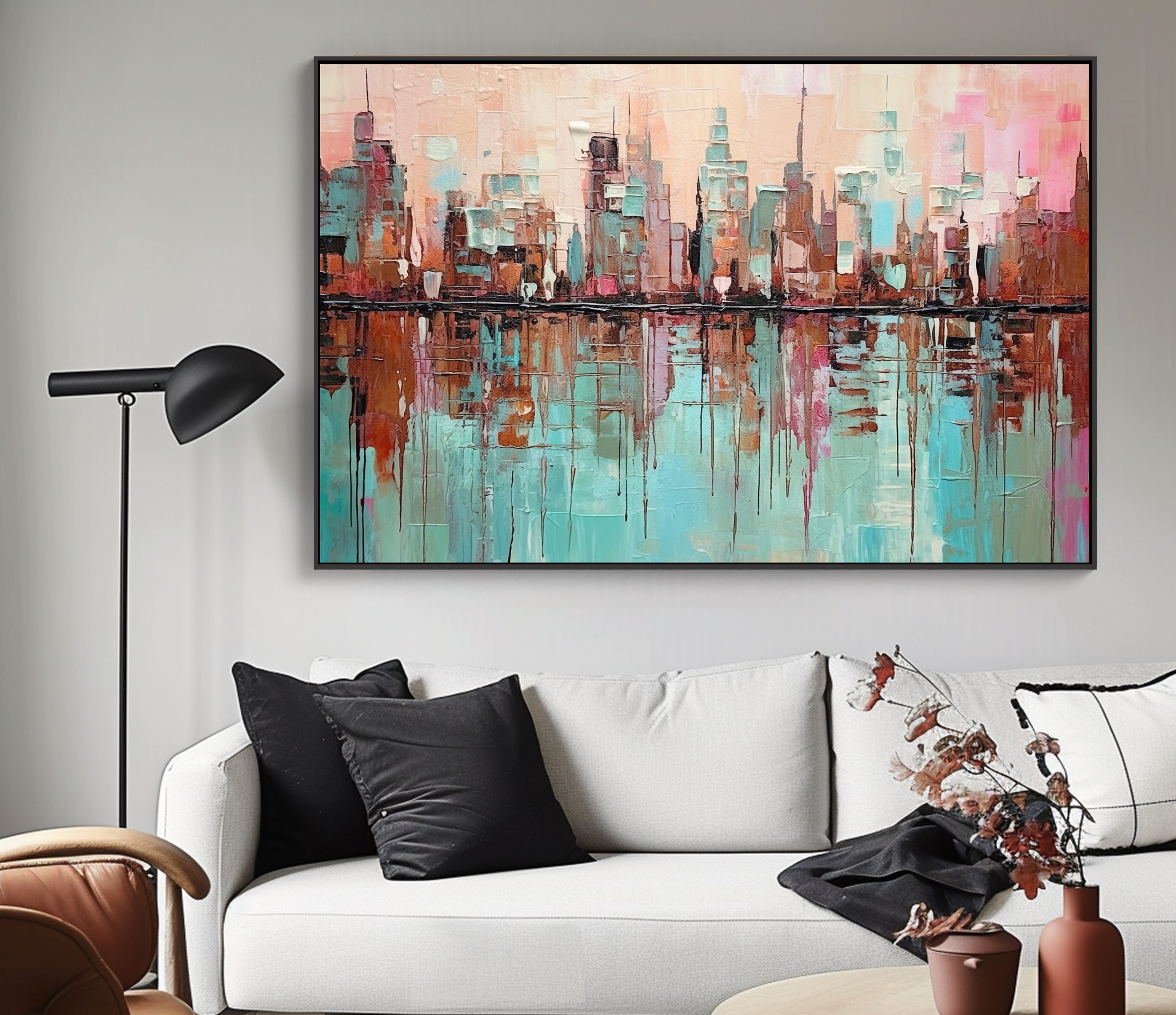 Abstract Cityscape Digital Print Wall Art