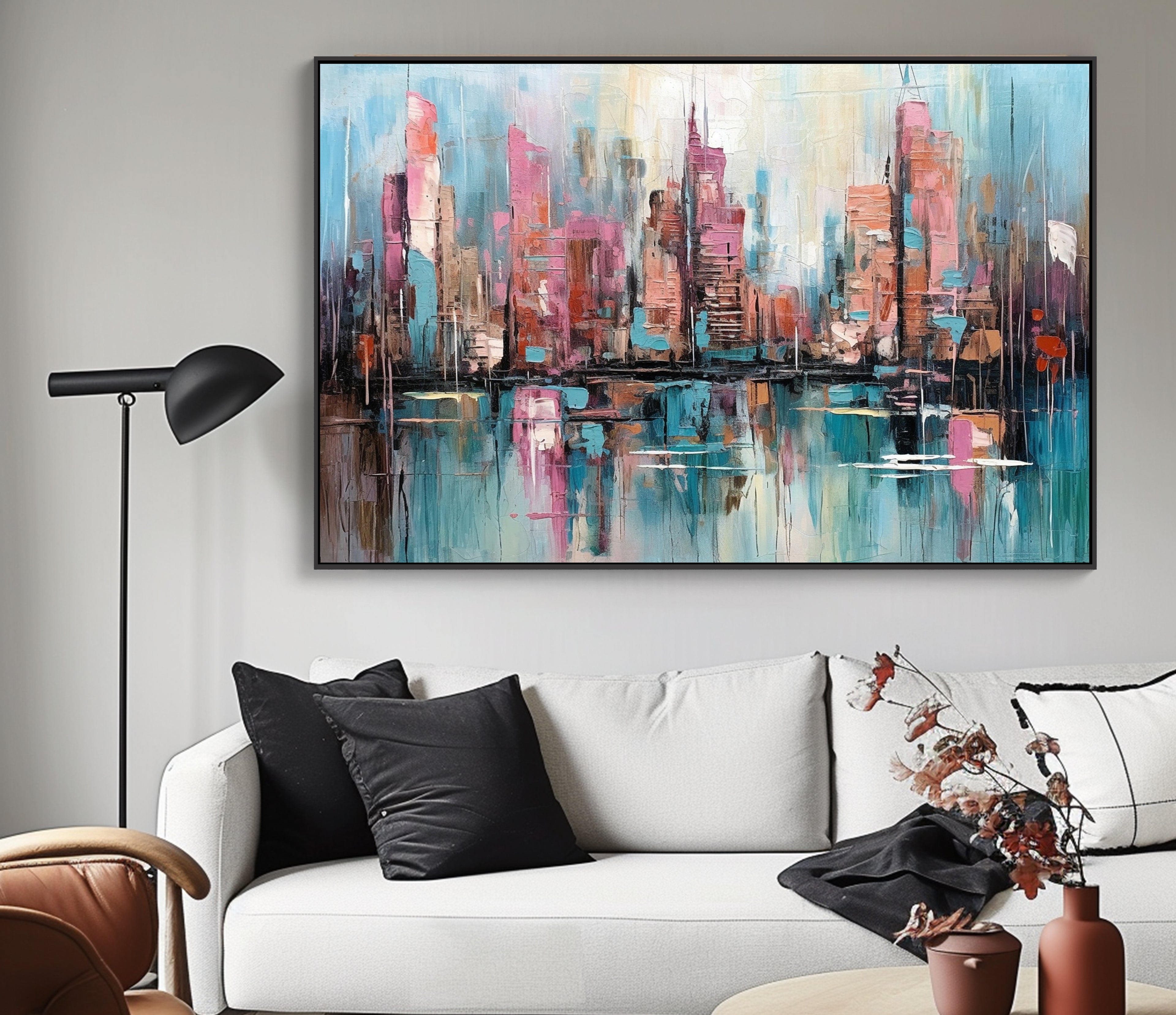Abstract Cityscape Digital Print Wall Art