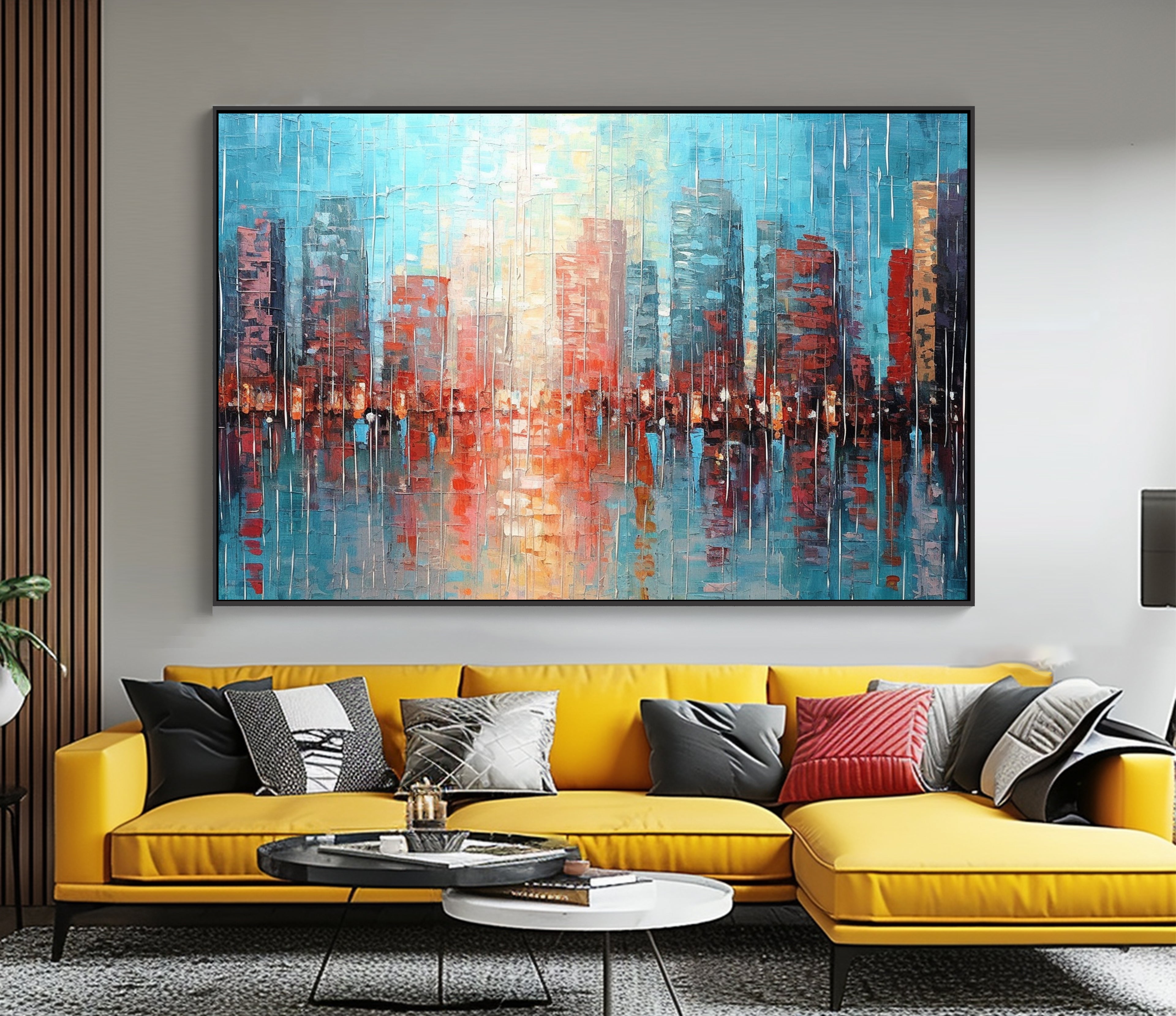 Abstract Cityscape Digital Print Wall Art