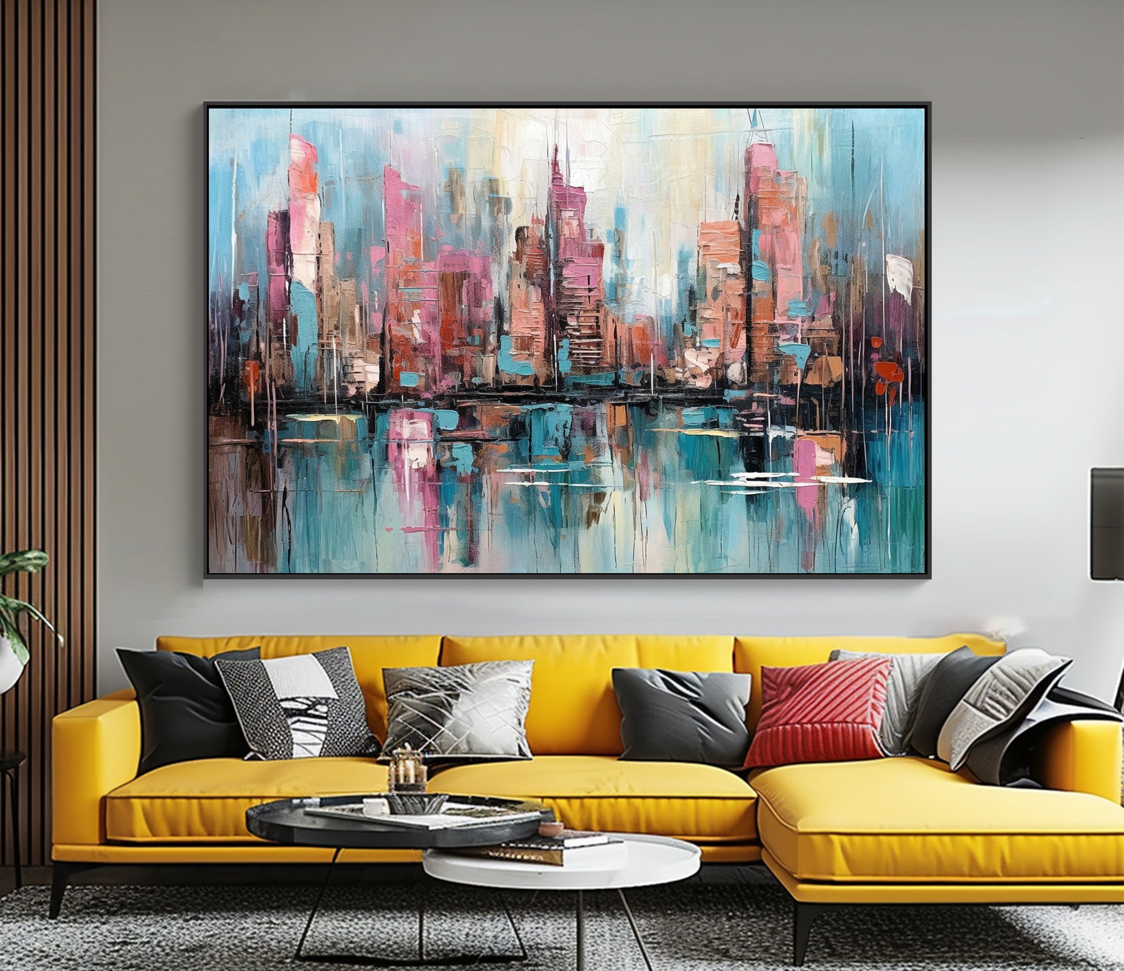 Abstract Cityscape Digital Print Wall Art