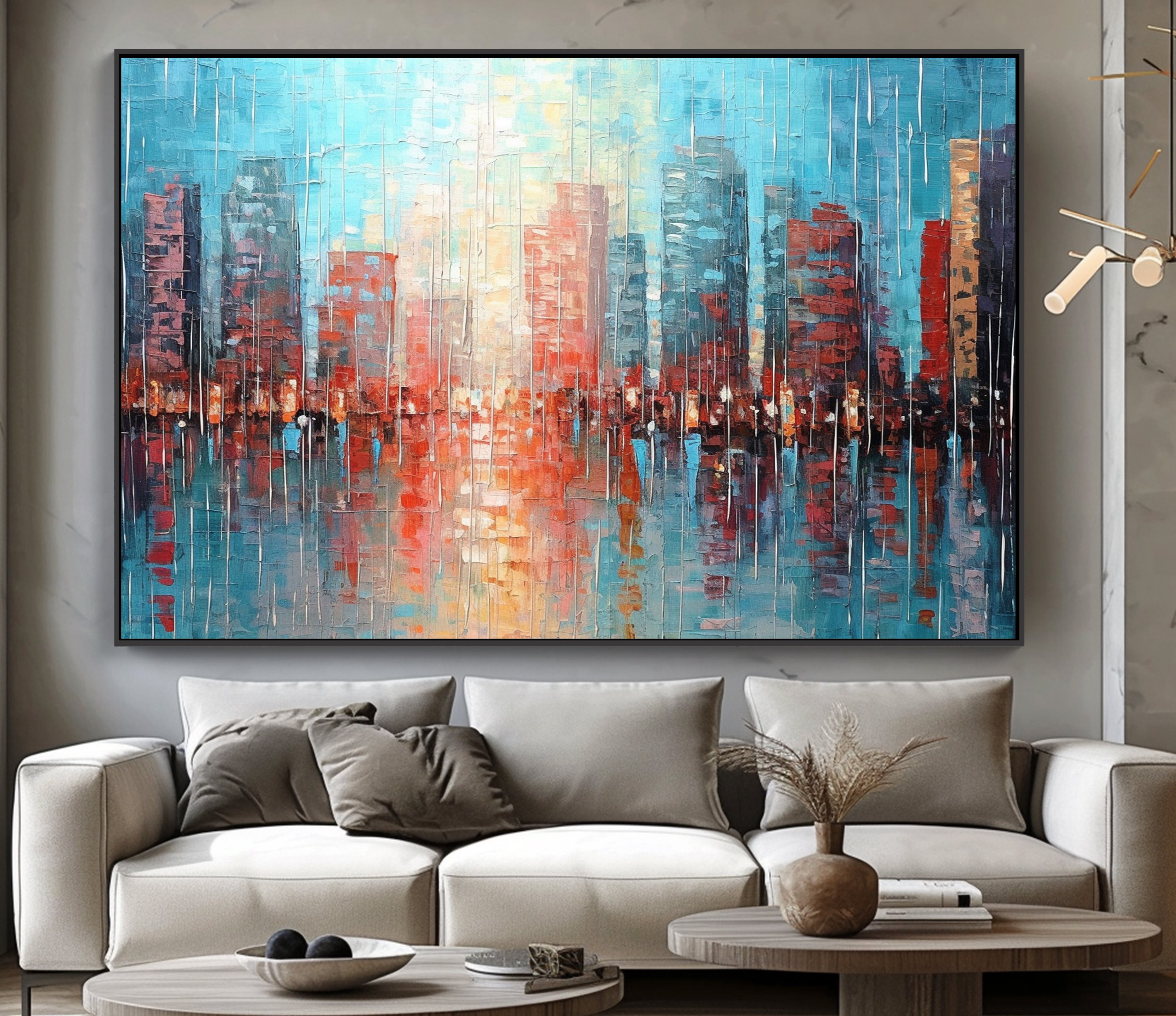 Abstract Cityscape Digital Print Wall Art