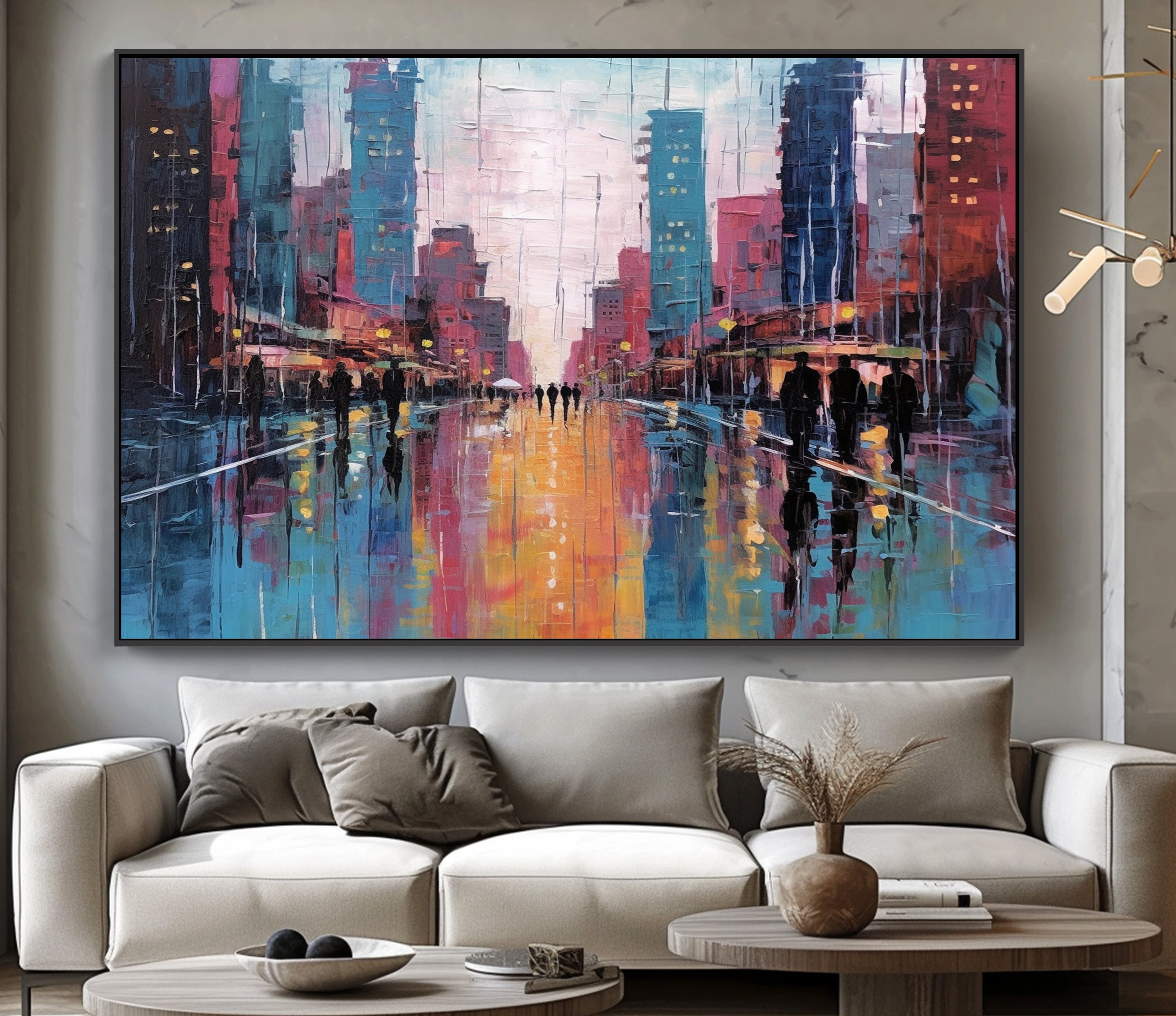 Abstract Cityscape Digital Print Wall Art