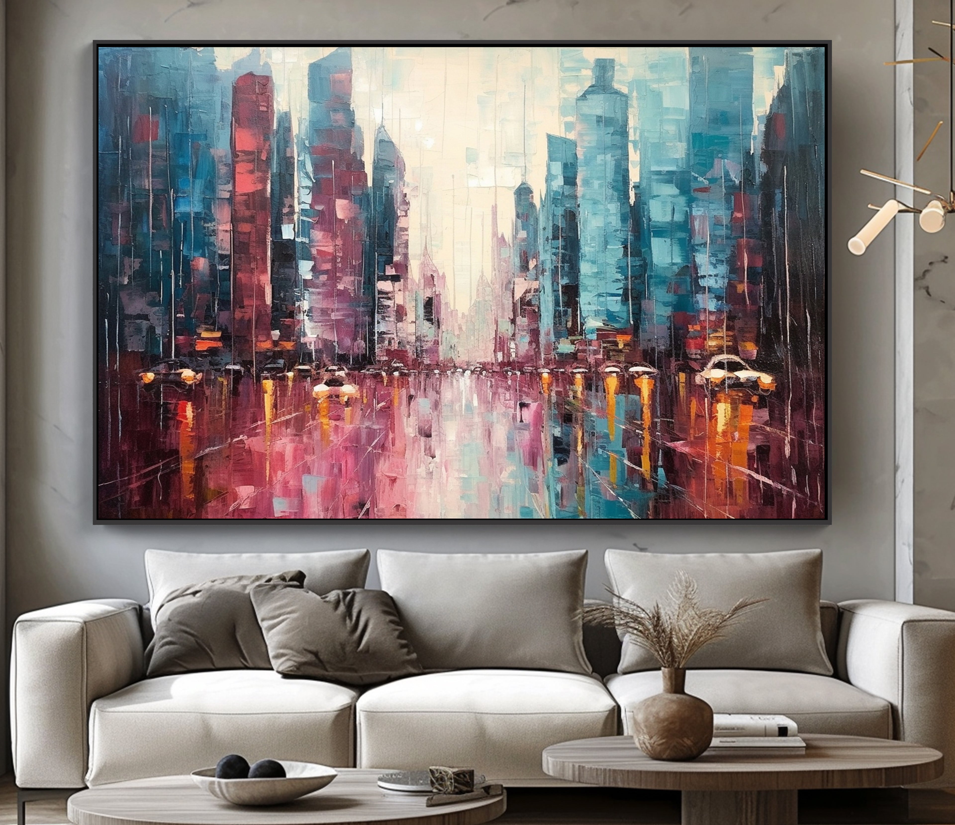 Abstract Cityscape Digital Print Wall Art