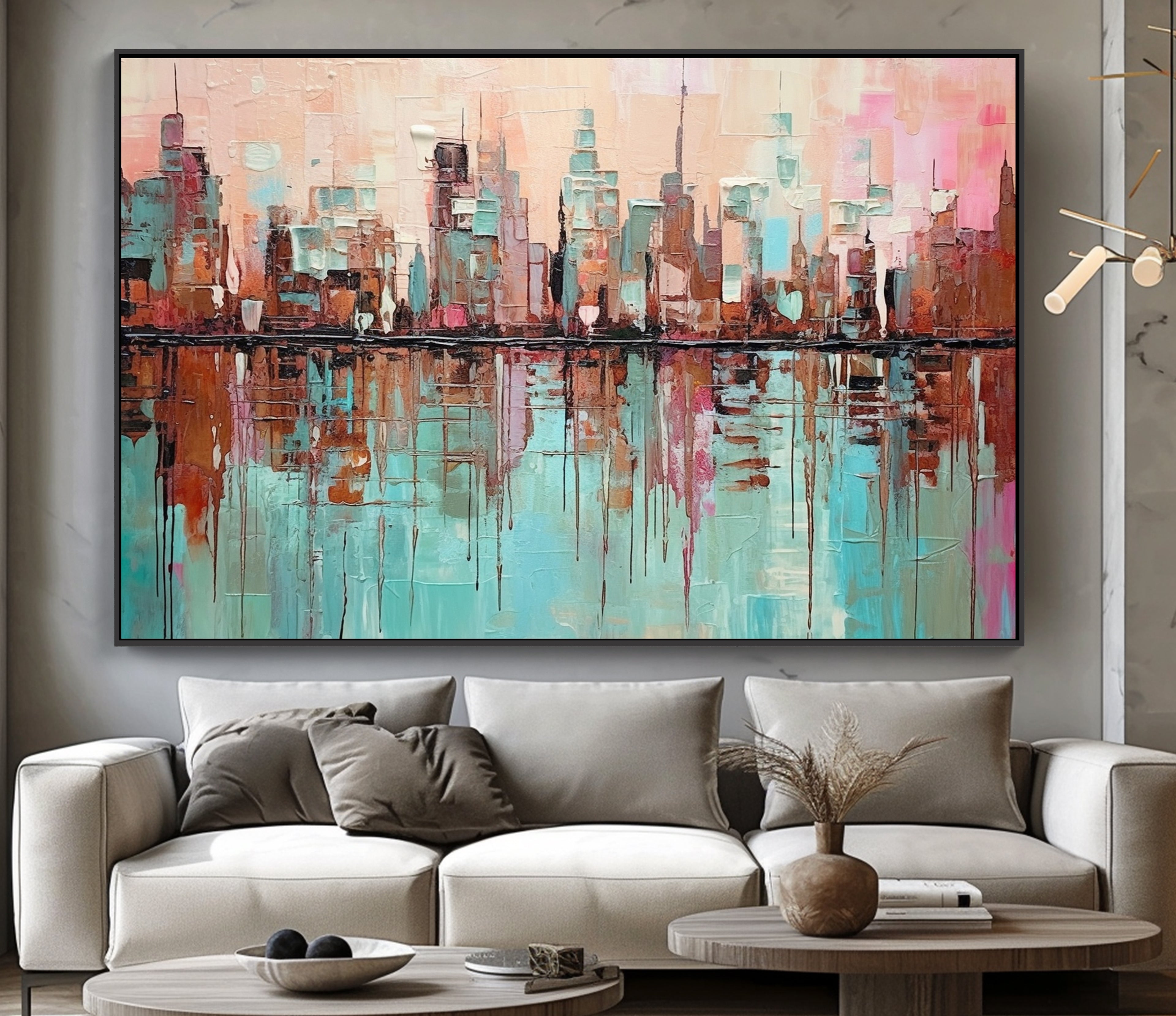 Abstract Cityscape Digital Print Wall Art
