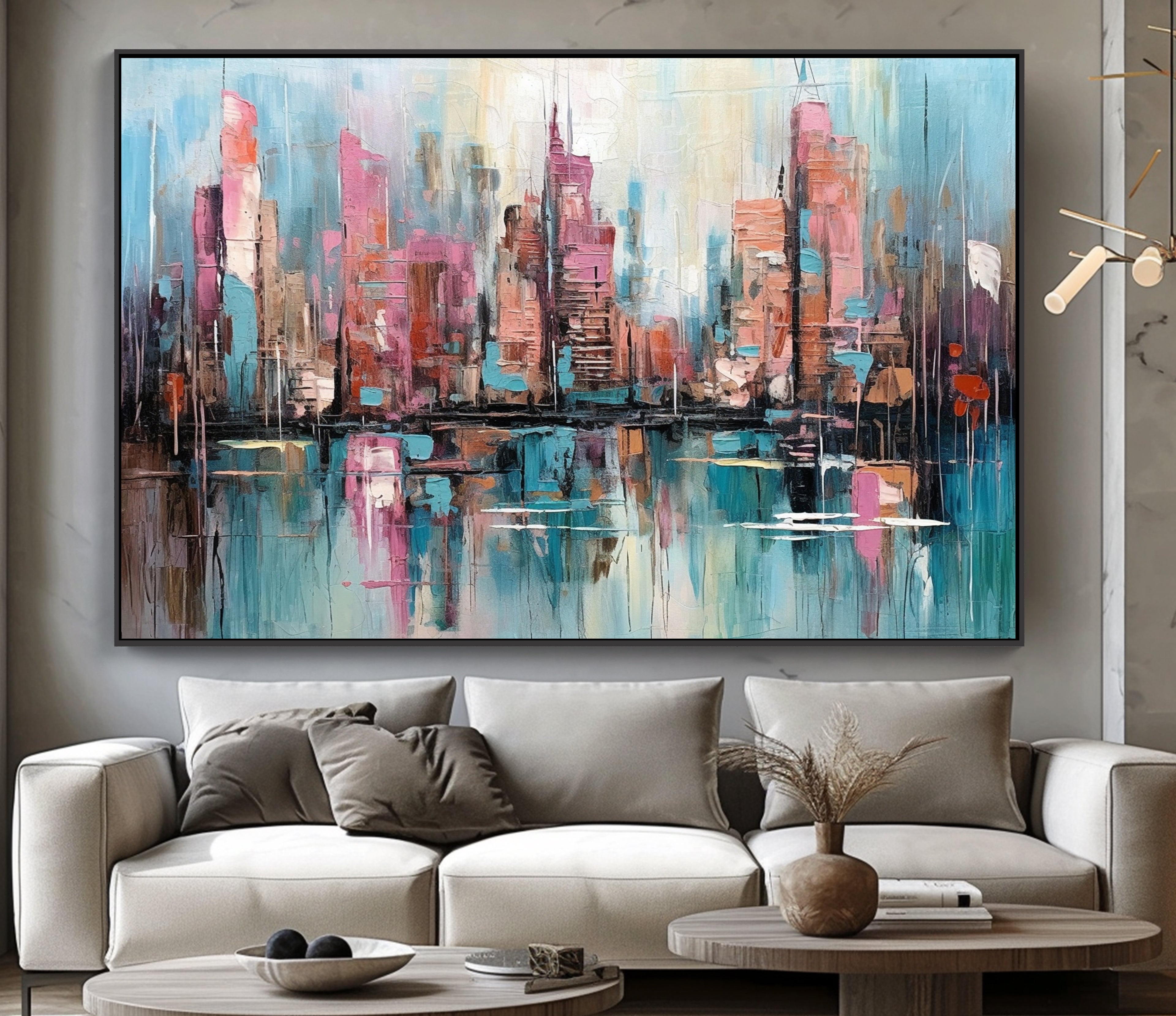 Abstract Cityscape Digital Print Wall Art