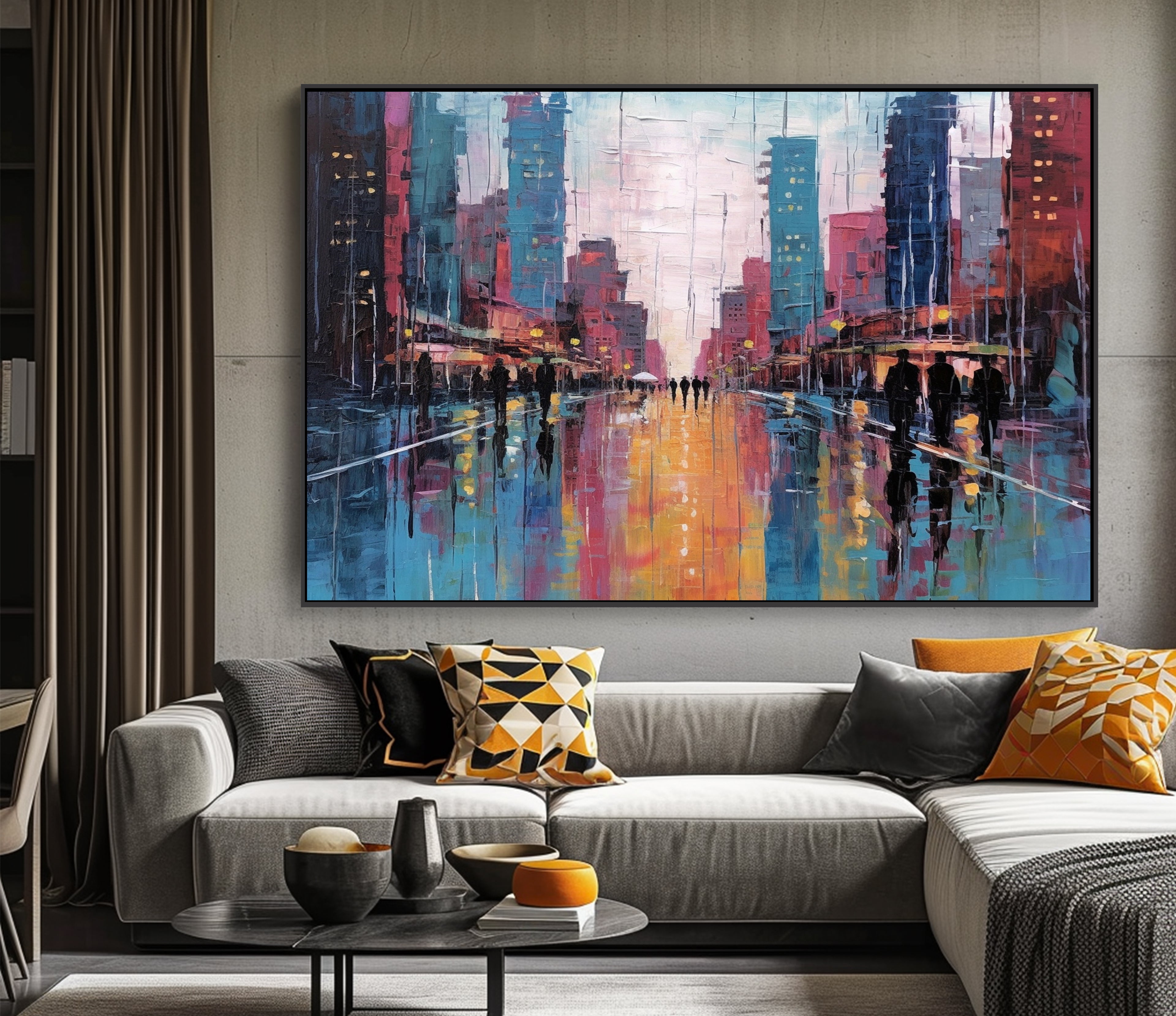 Abstract Cityscape Digital Print Wall Art