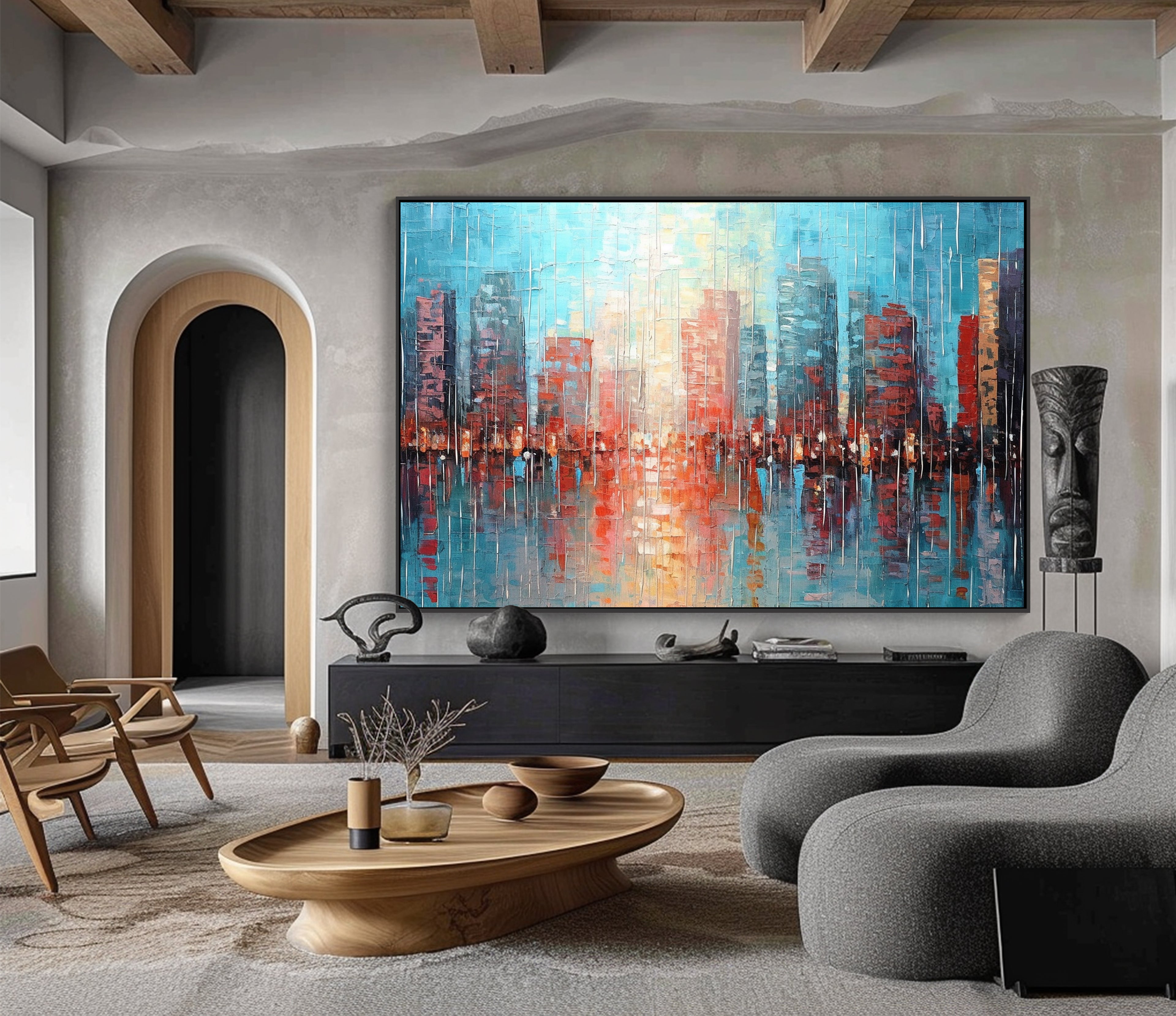 Abstract Cityscape Digital Print Wall Art