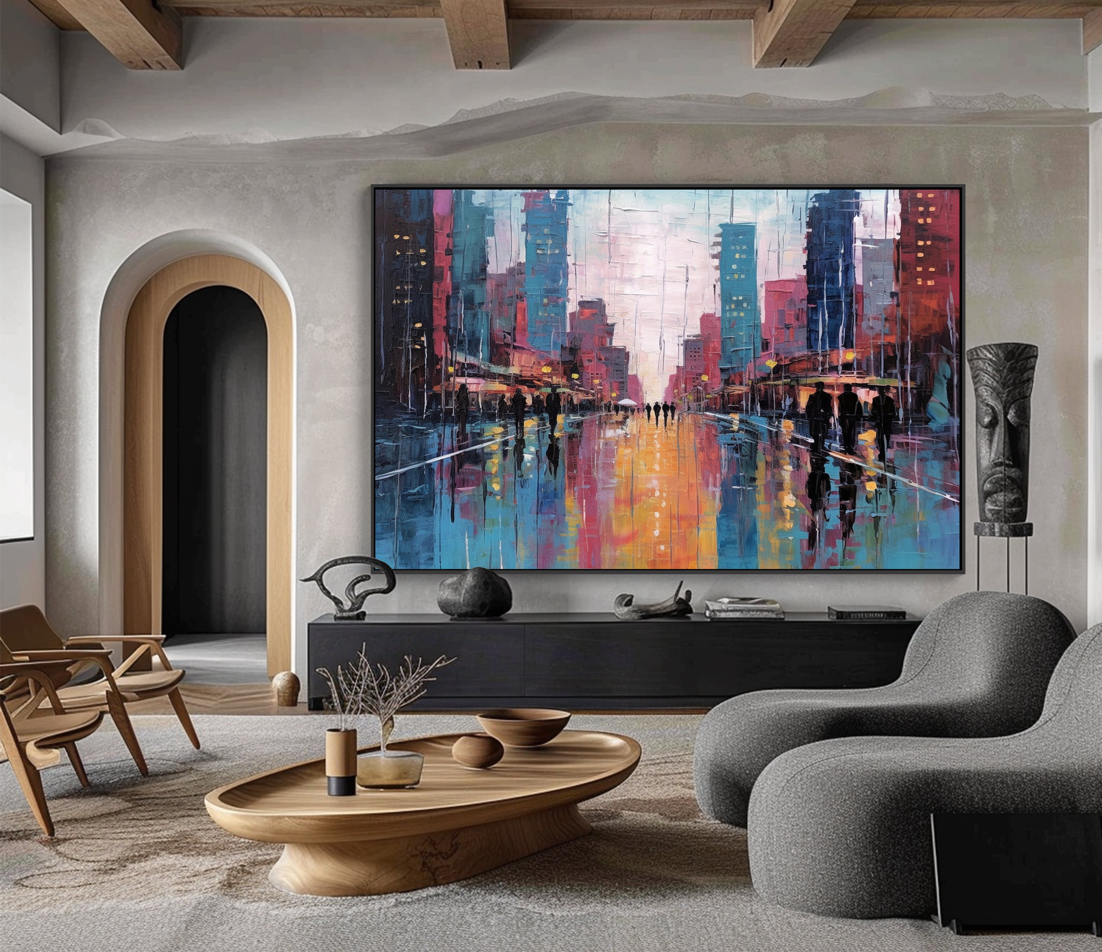 Abstract Cityscape Digital Print Wall Art