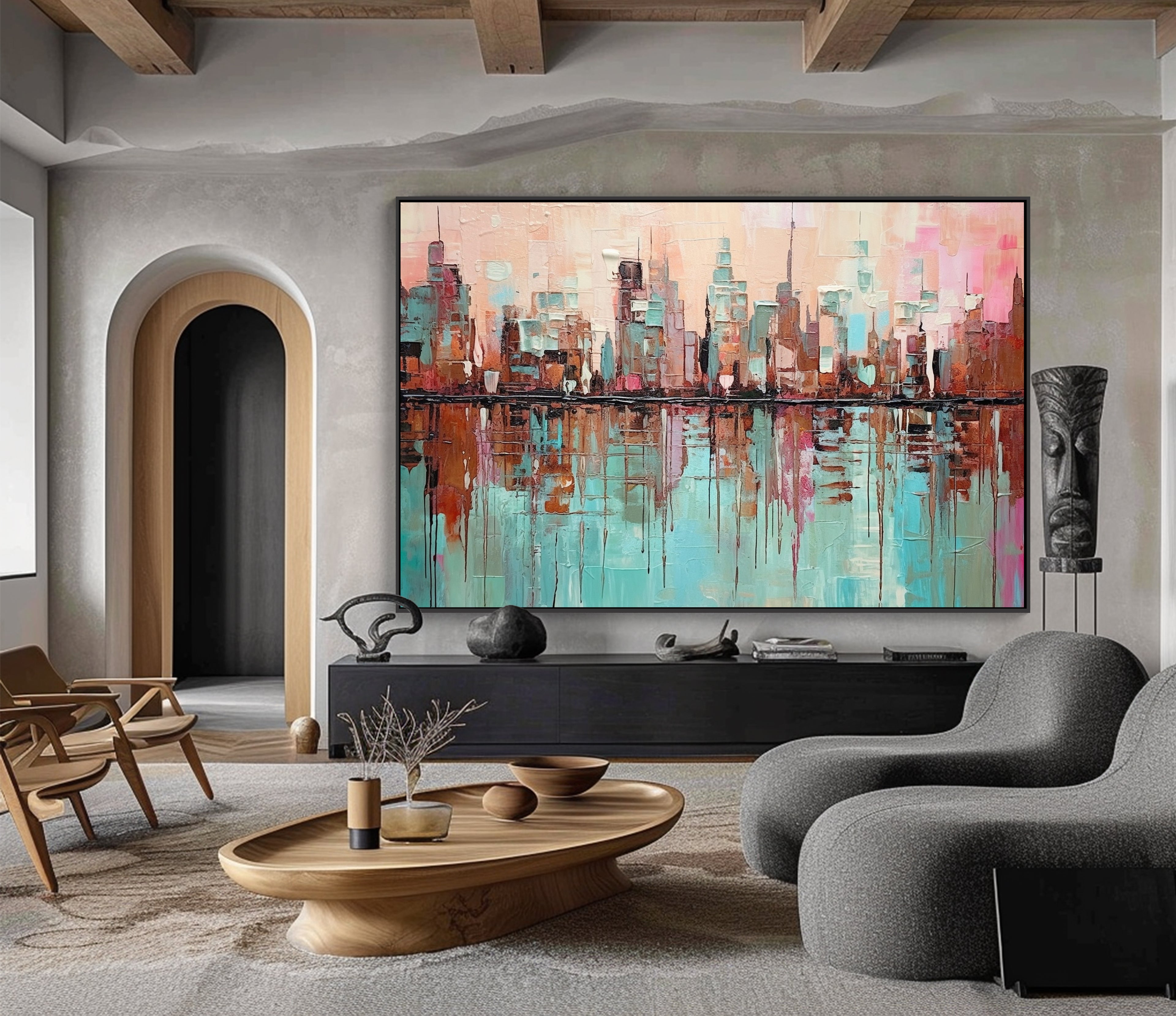 Abstract Cityscape Digital Print Wall Art